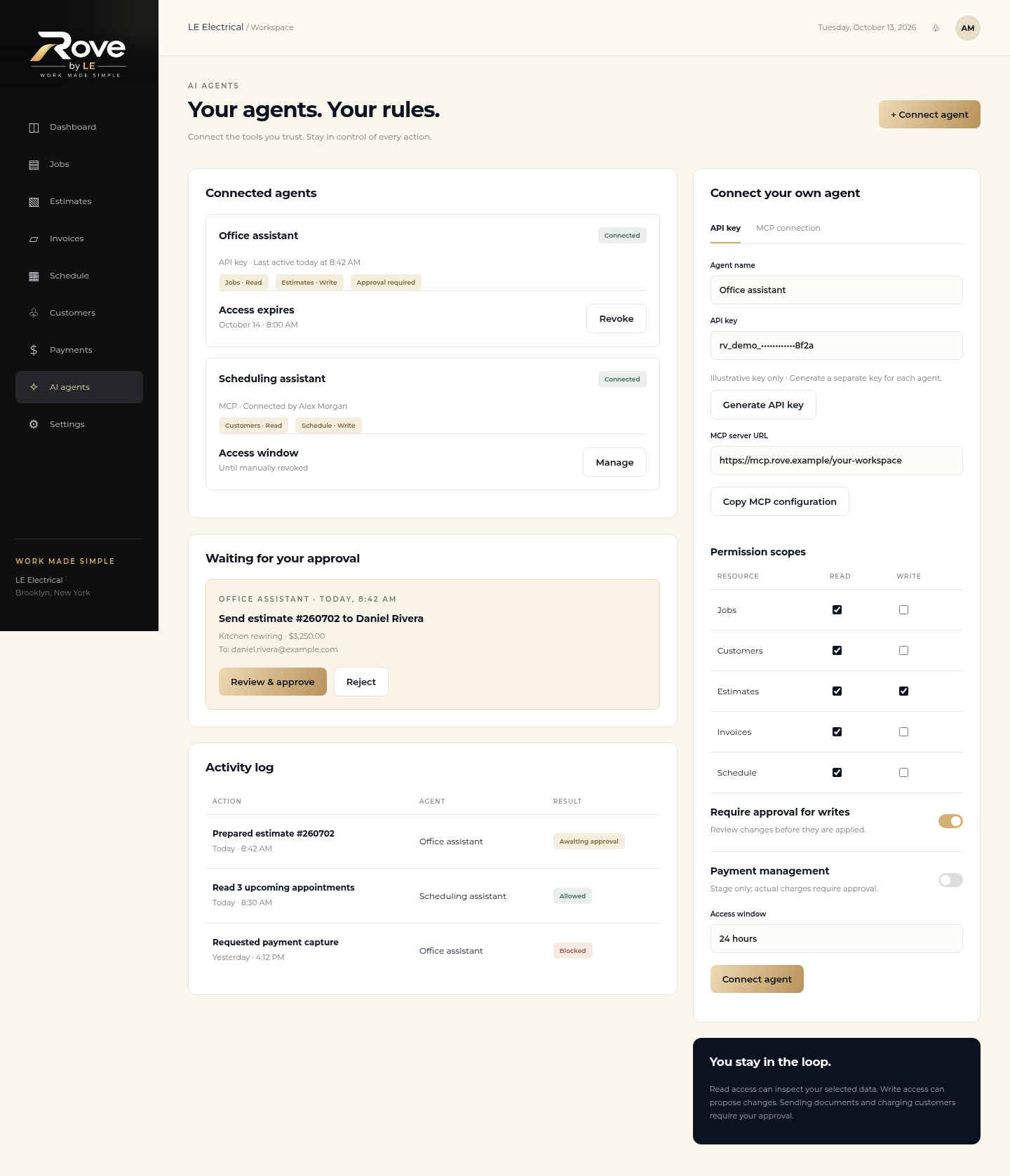 ai-agents desktop mockup