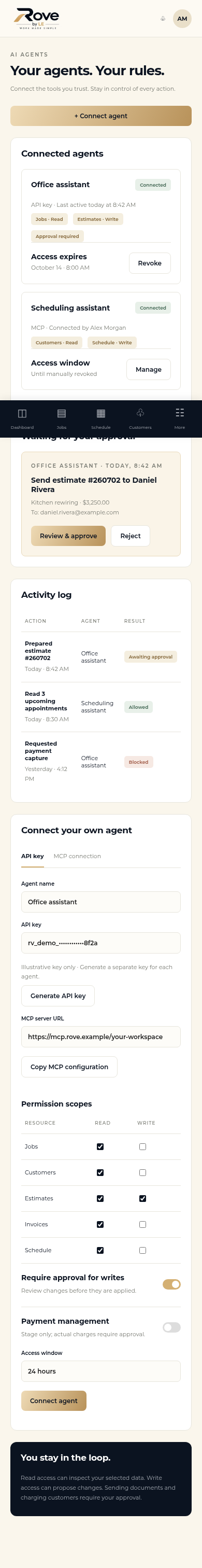 ai-agents phone mockup