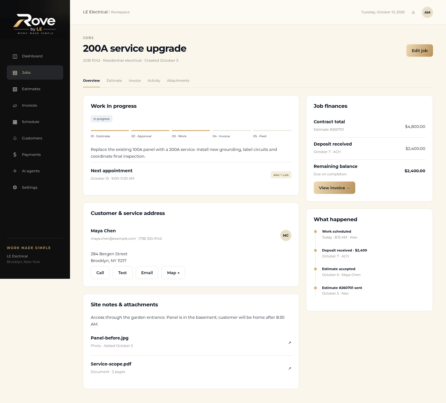 job-detail desktop mockup