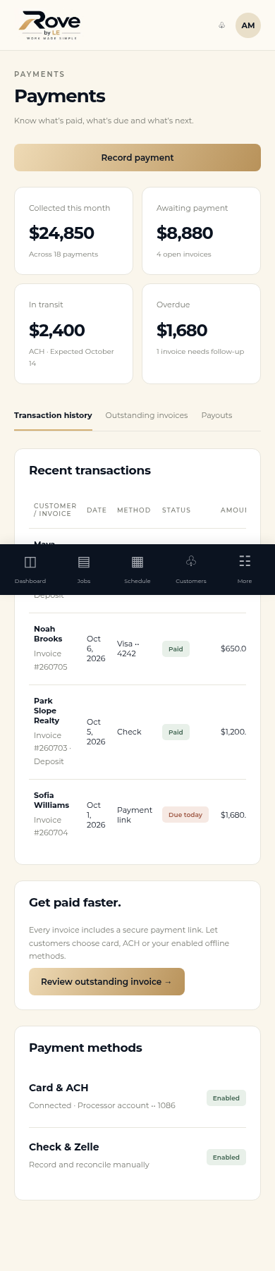 payments phone mockup