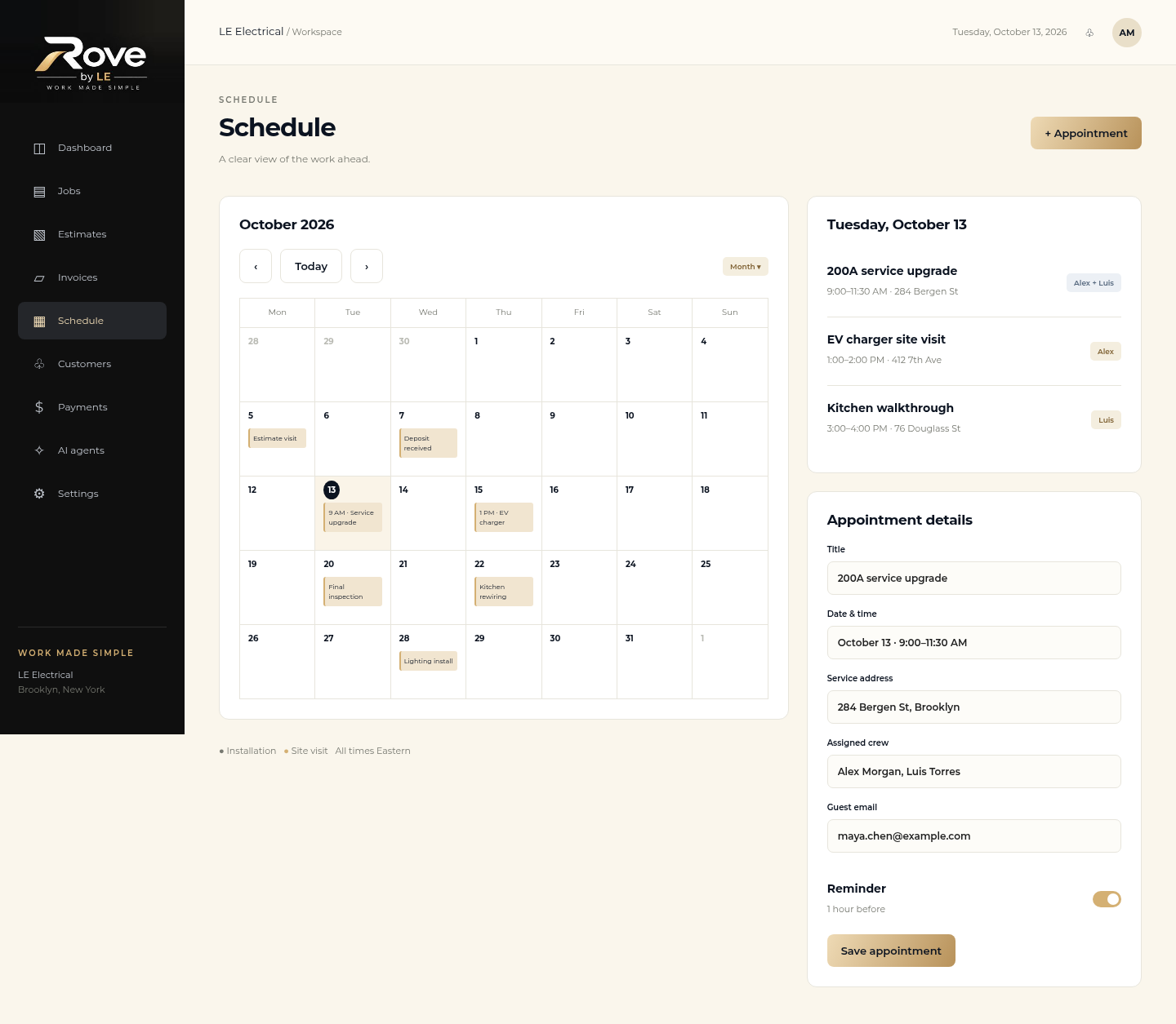 schedule desktop mockup
